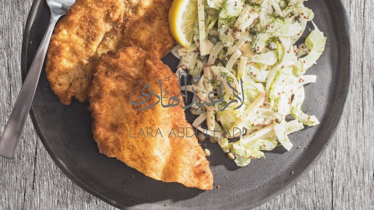 Eggless Chicken Schnitzel Lara Abdulhadi